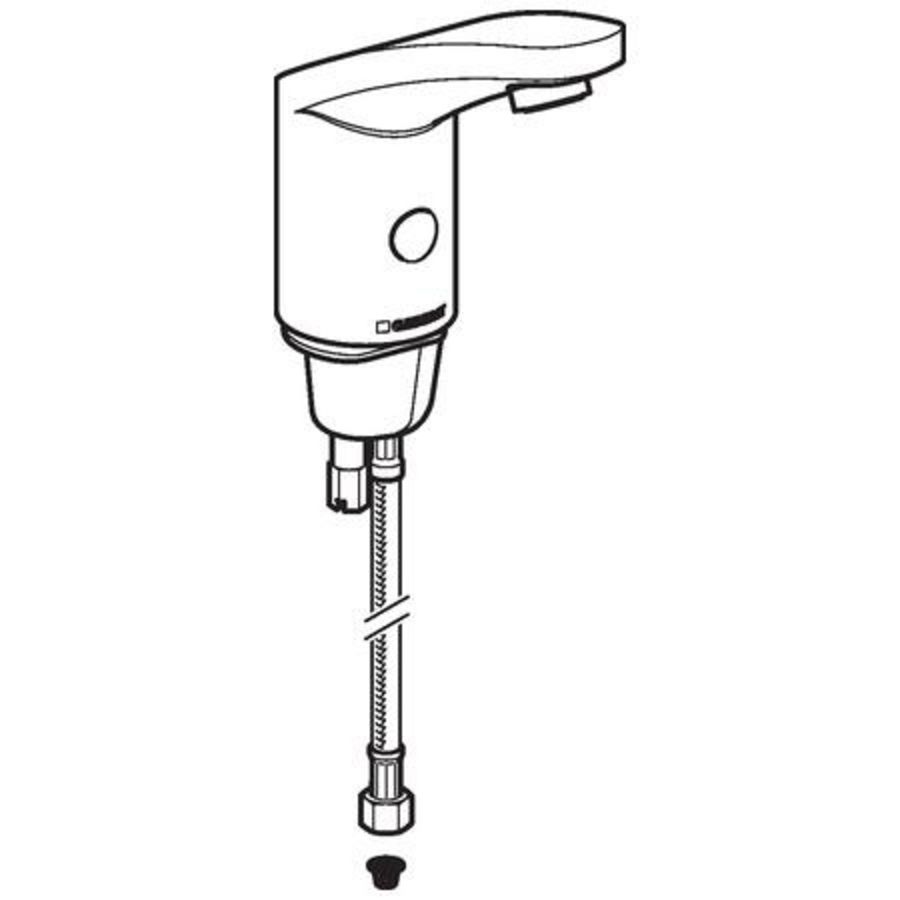 HyTronic 185 wastafelkraan  chroom elec.gestuurd batterij 6V meng-/koudwater