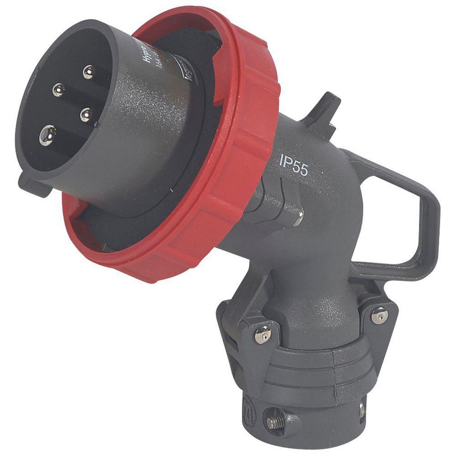 Hoek contactstop. 400V 16A 4-polig IP67 kunststof Hypra