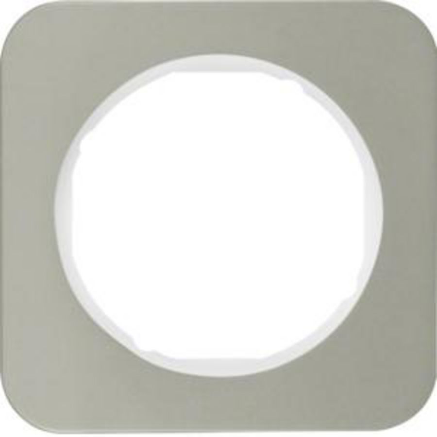 Afdekraam 1-v berker R.1 edelstaal/polarwit