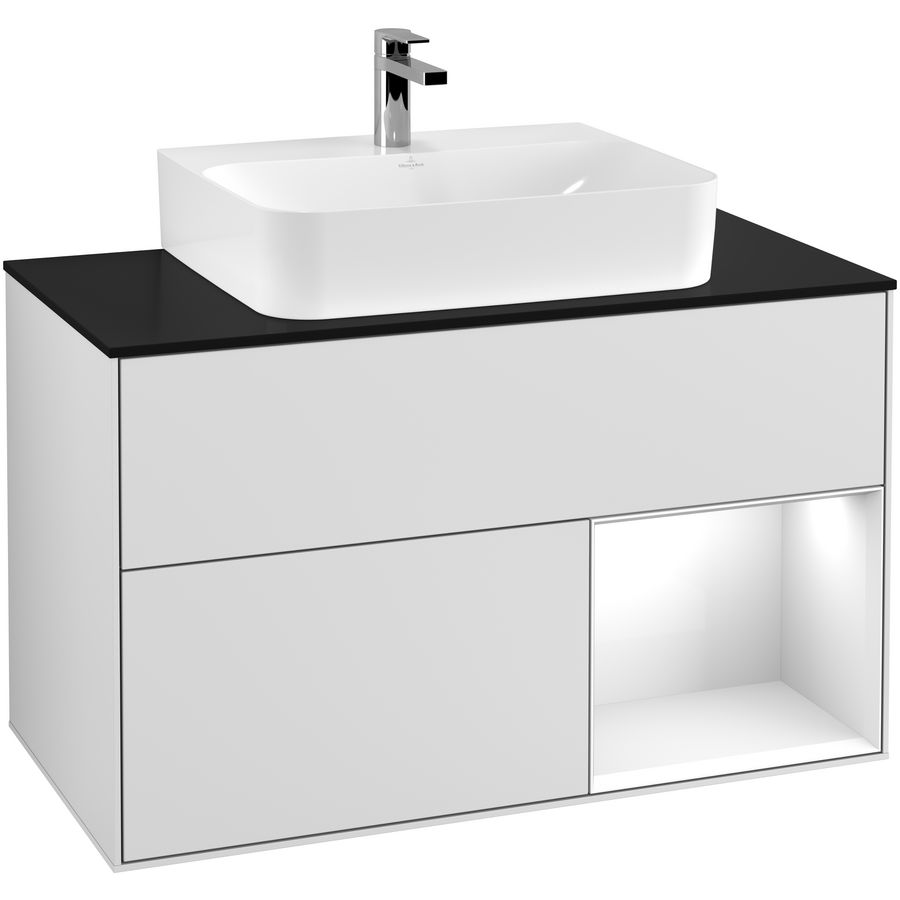 Wastafelonderkast Finion 1000x603x501mm White Matt Lacquer G122GFMT