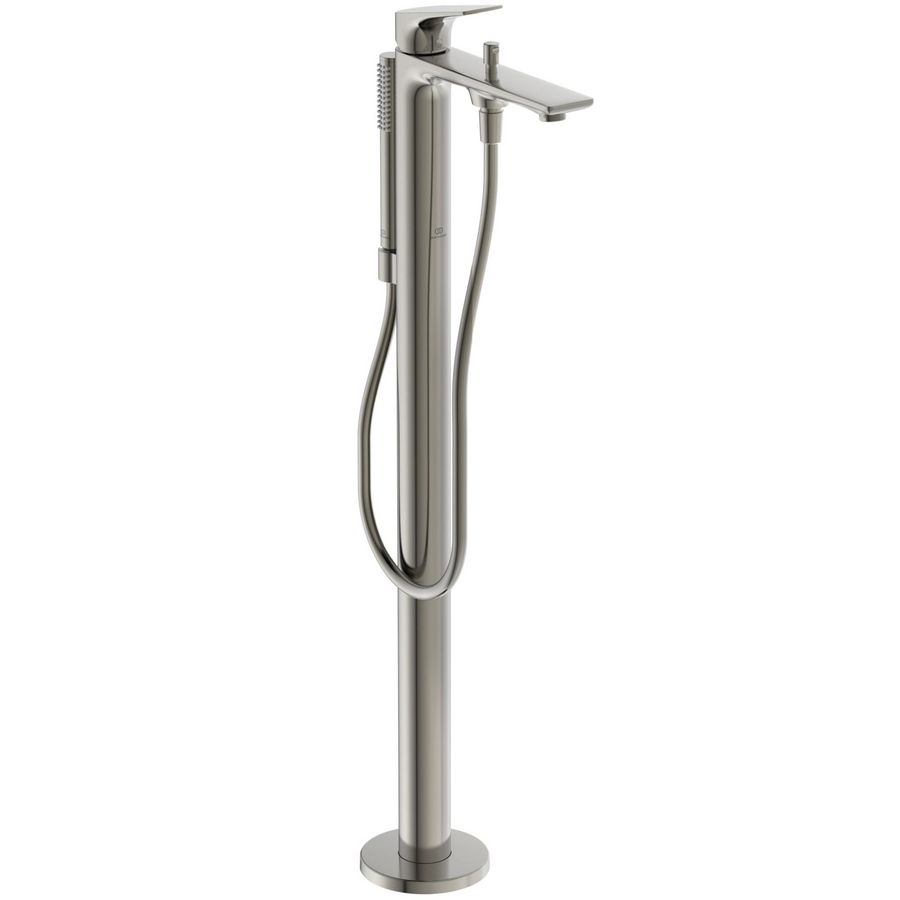Vrijstaande badmengkraan 130x297x858mm silver storm (rvs-look) 8l/min La Dolce Vita