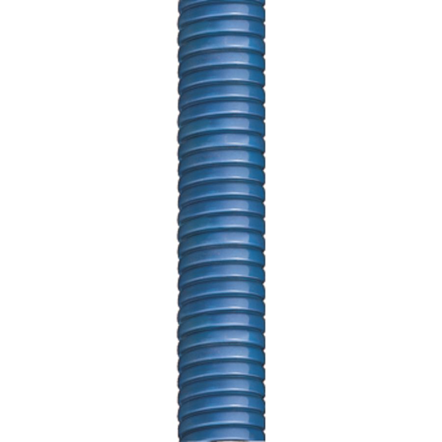 Doos a 10m. Beschermslang dubbel metaal  PU mant Ø14mm IP68 blauw