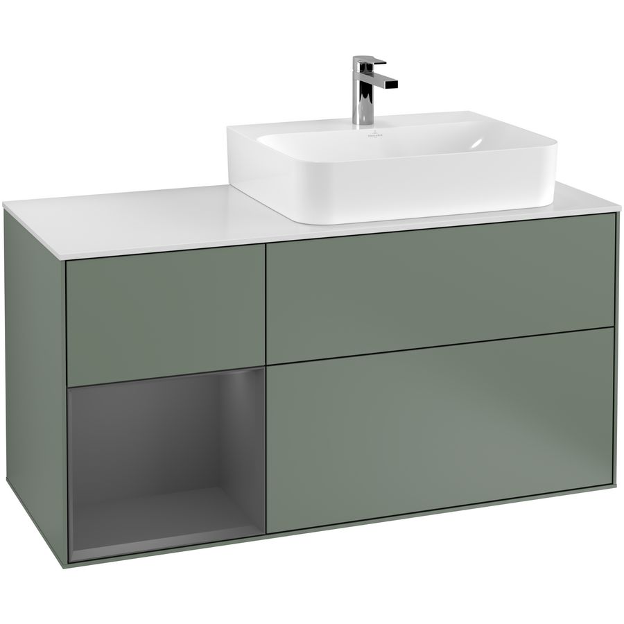 Wastafelonderkast Finion 1200x603x501mm Olive Matt Lacquer F141GKGM