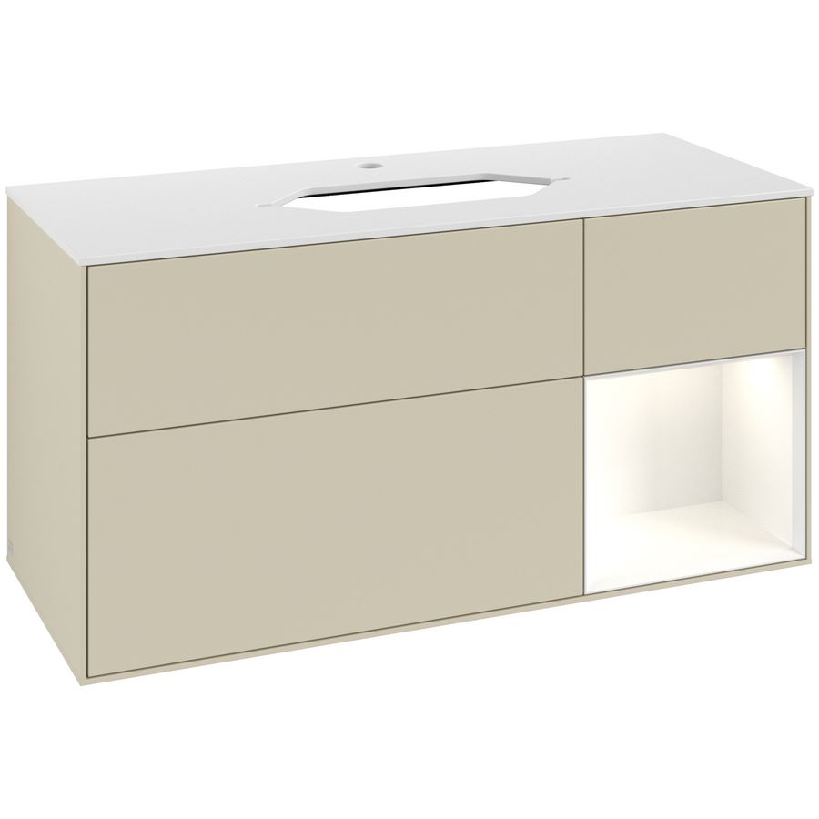 Wastafelonderkast Finion 1200x603x501mm S.Grey Matt Lacquer G301GFHJ