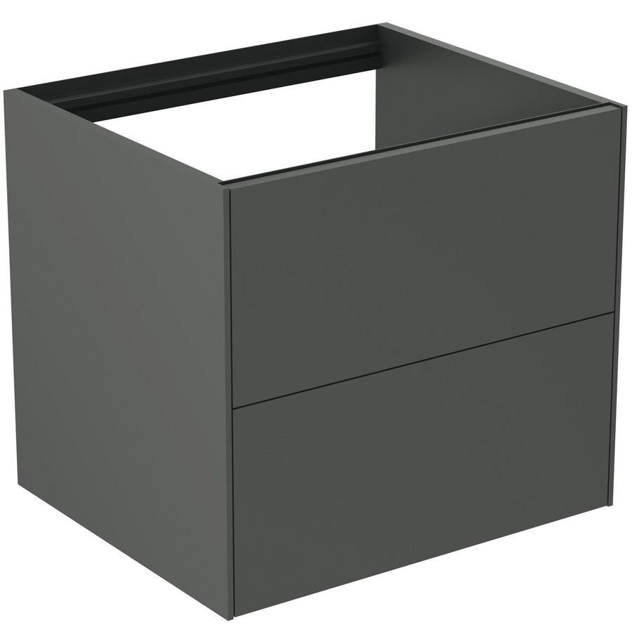 Conca wastafelmeubel 60x50x55cm 2 laden zonder afdekblad mat antraciet