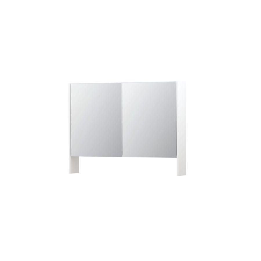 INK SPK3 Spiegelkast 2dr & open planchet Mat wit 100x74