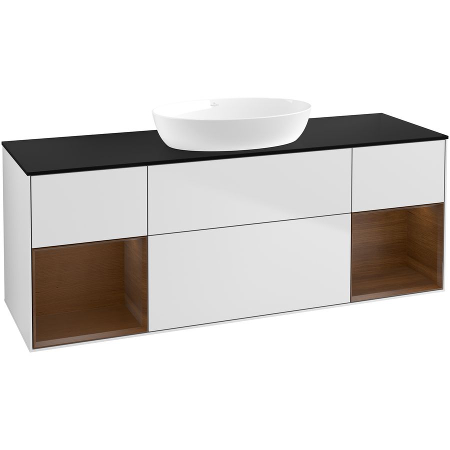 Wastafelonderkast Finion 1600x603x501mm White Matt Lacquer FD02GNMT