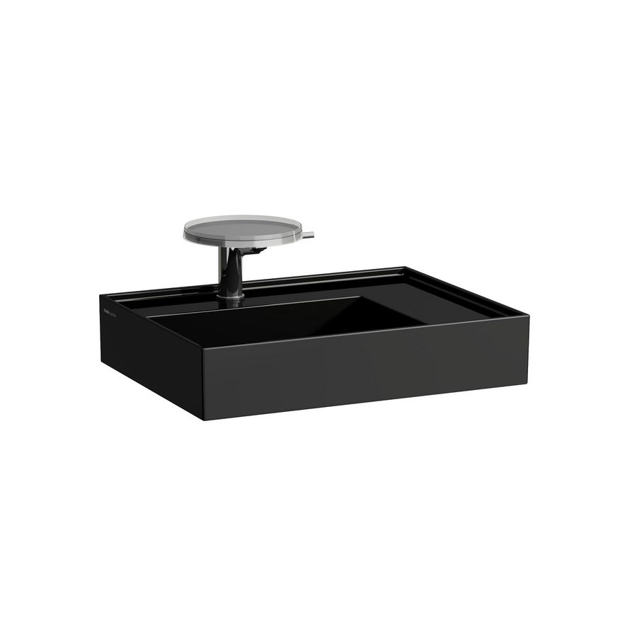 Wast. sAPhirkeramik rechts 600x460mm m.kraangat glossyblack