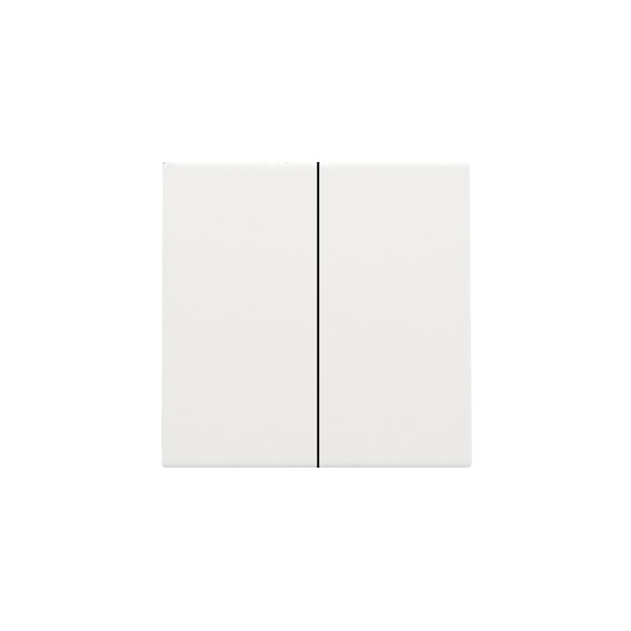 Afwerkingsset dubbele elektr. schakelaar /knop white c.
