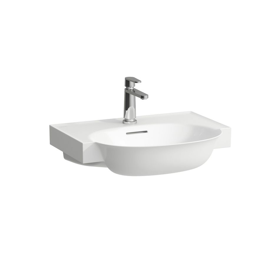 Wastafel Met Overloop Zonder Kraangat 60X48 lcc wit