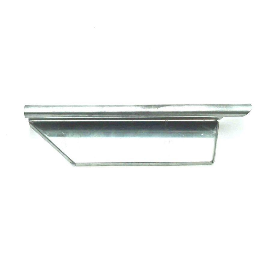 RHEINZINK walsblank kopschot B50 links voor goot 1,00/1,10mm
