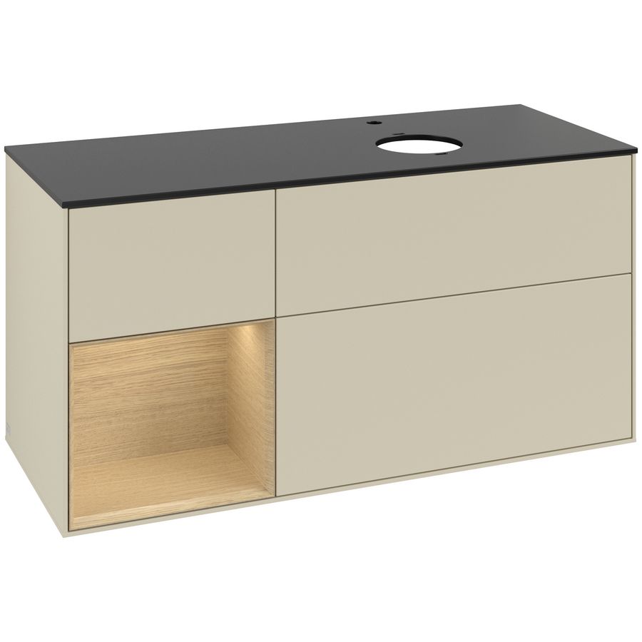 Wastafelonderkast Finion 1200x603x501mm S.Grey Matt Lacquer F802PCHJ