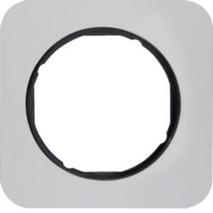 Afdekraam 1-v berker R.1 aluminium/zwart