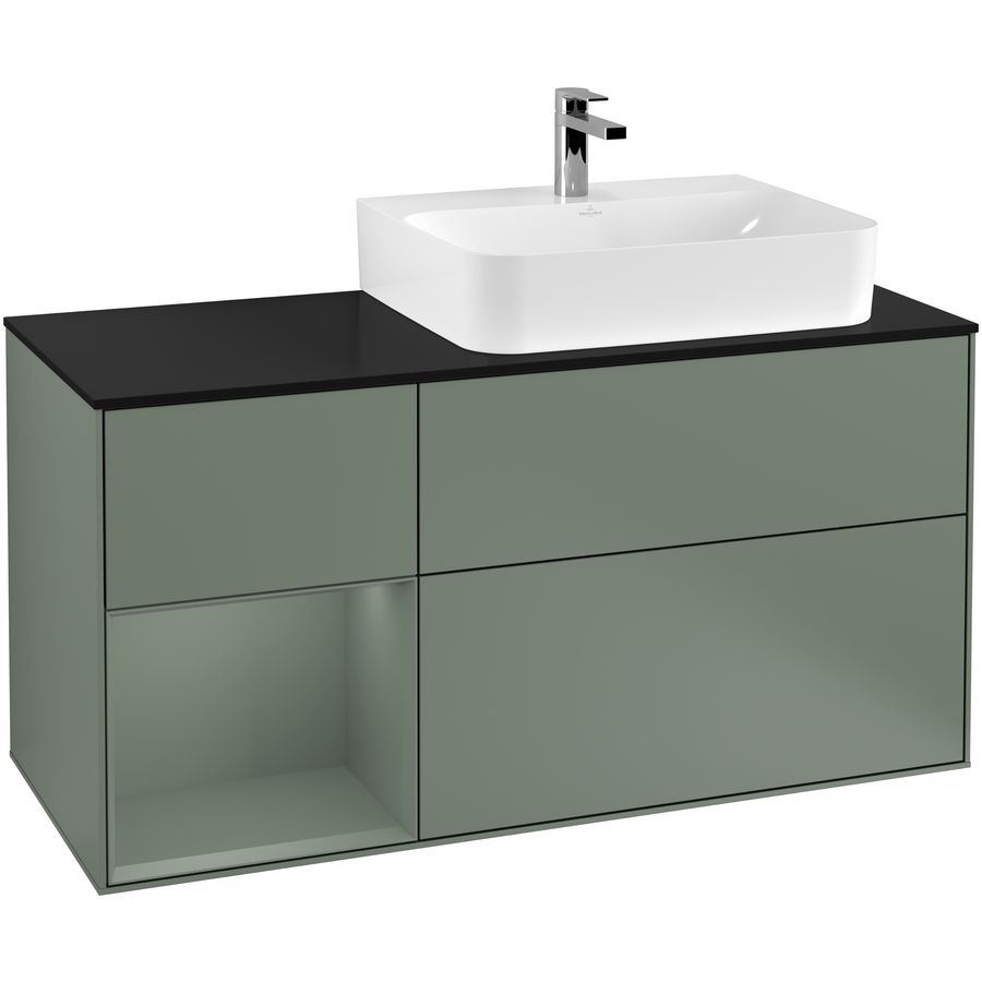 Wastafelonderkast Finion 1200x603x501mm Olive Matt Lacquer F142GMGM