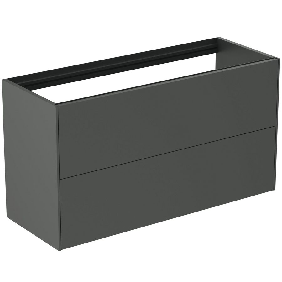 Conca wastafelmeubel 100x37x55cm 2 laden zonder afdekblad mat antraciet