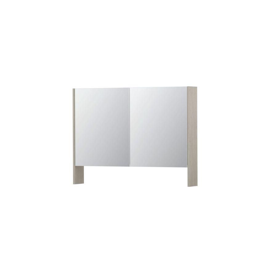 INK SPK3 Spiegelkast 2dr & open planchet Krijt wit 100x74