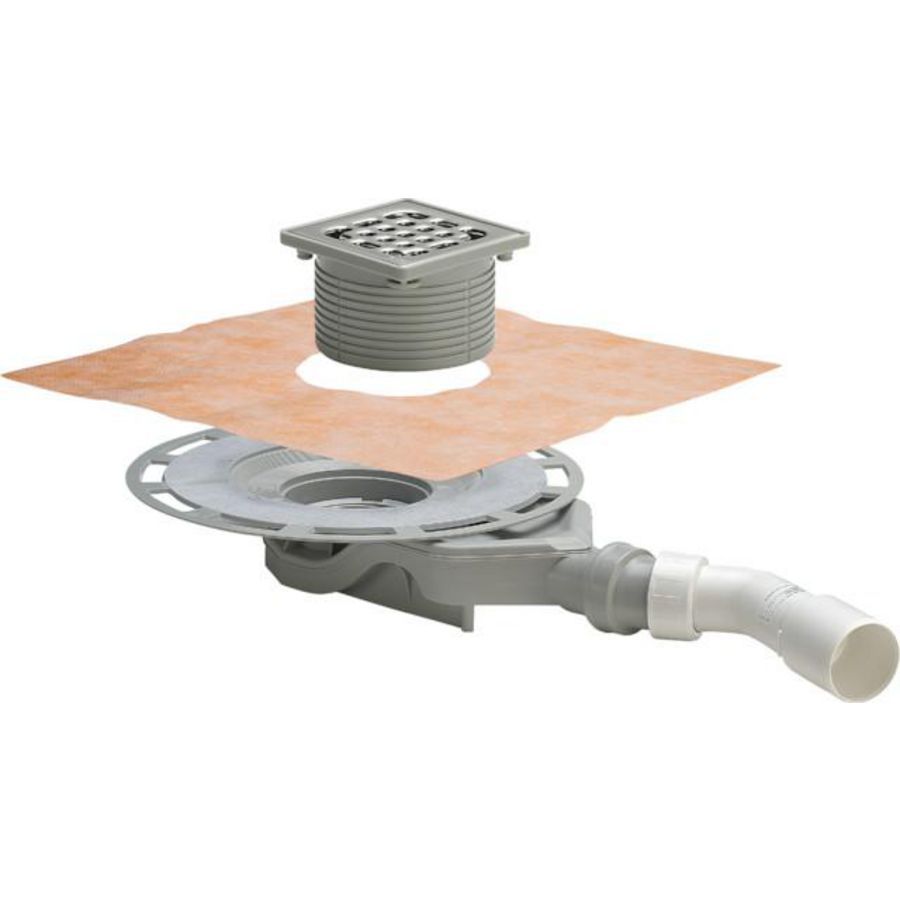 Badkamerafvoer DN40/50 kunststof/lichtgrijs 498060-687694