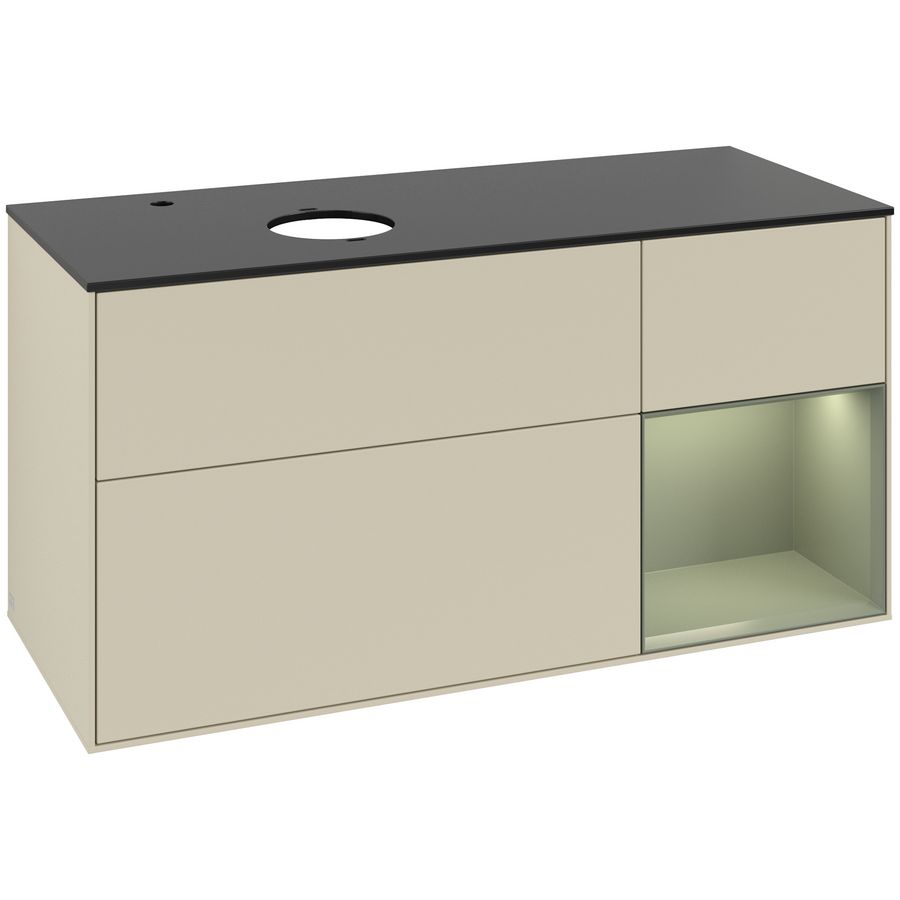 Wastafelonderkast Finion 1200x603x501mm S.Grey Matt Lacquer G932GMHJ