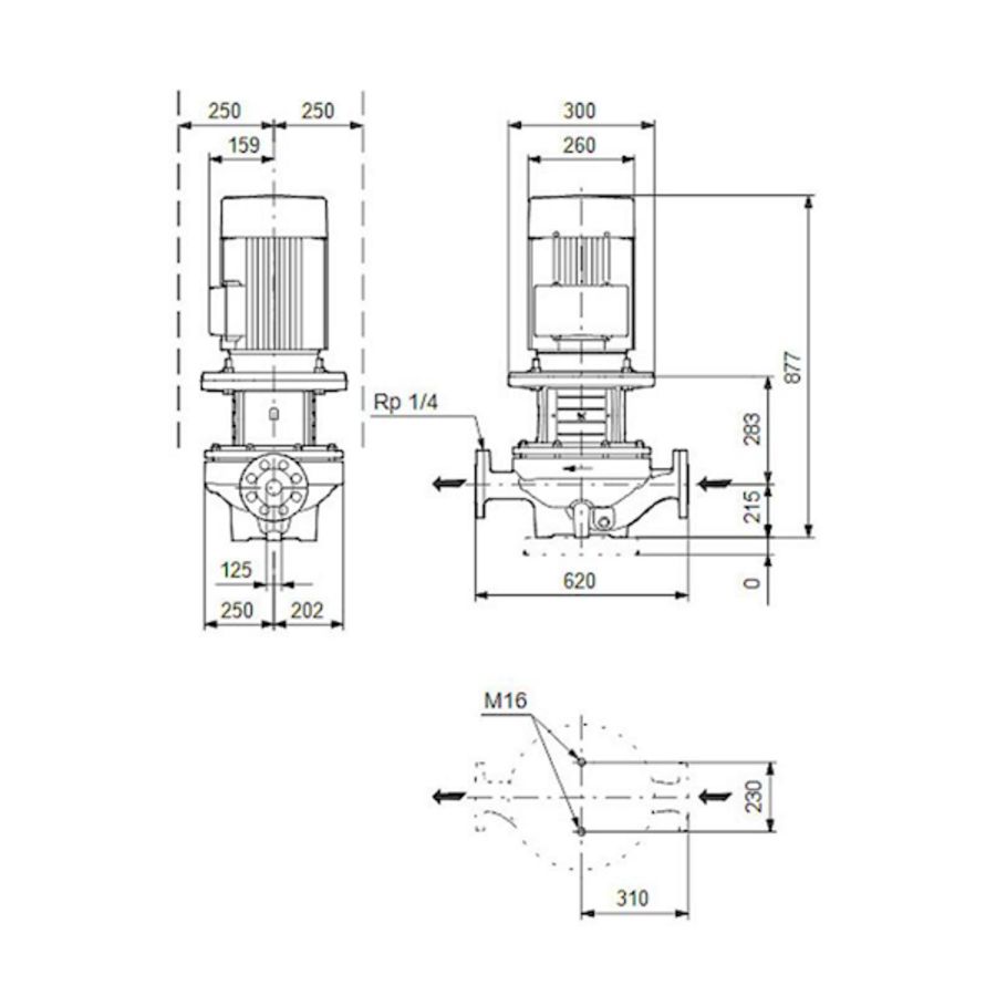 Inlinepomp TP 125-130/4-A-F-A-BQQE 400D 50HZ