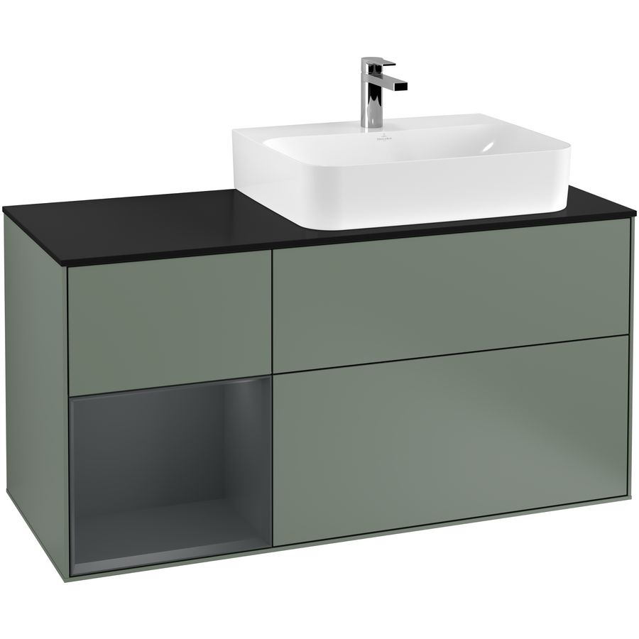 Wastafelonderkast Finion 1200x603x501mm Olive Matt Lacquer F142HGGM