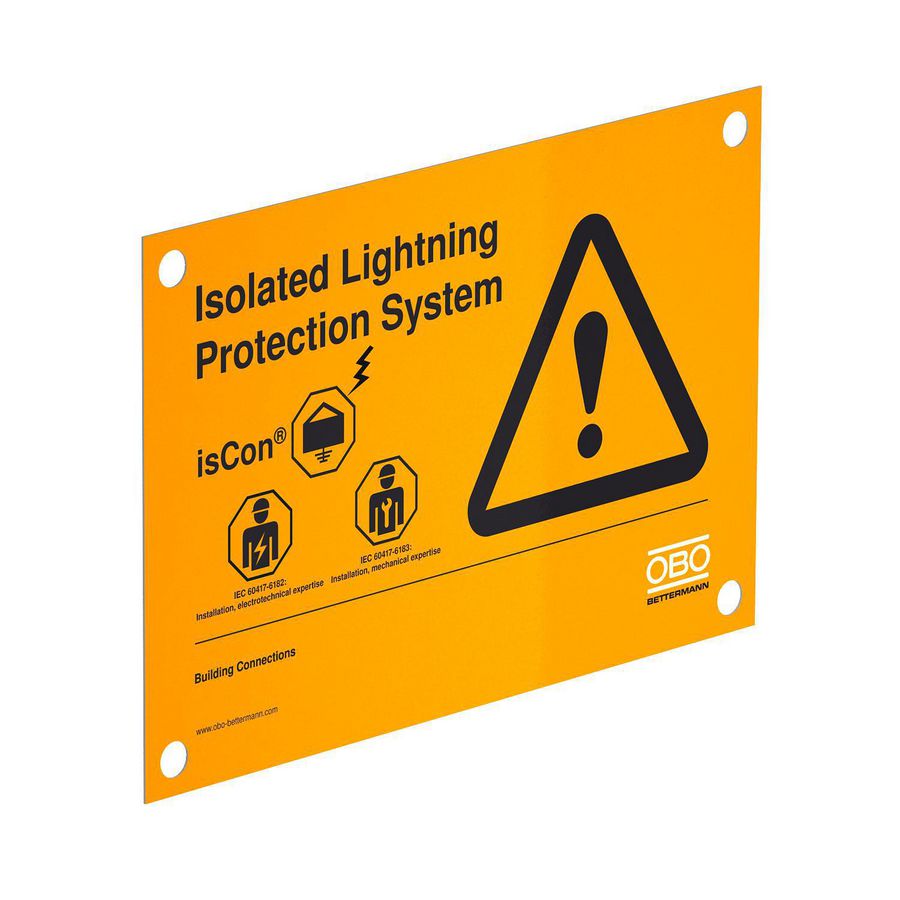 Waarschuwingsbordje OBO isCon-Systeem 150x100mm