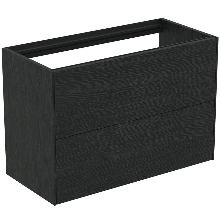 Conca wastafelmeubel 80x37x55cm 2 laden zonder afdekblad smoked oak