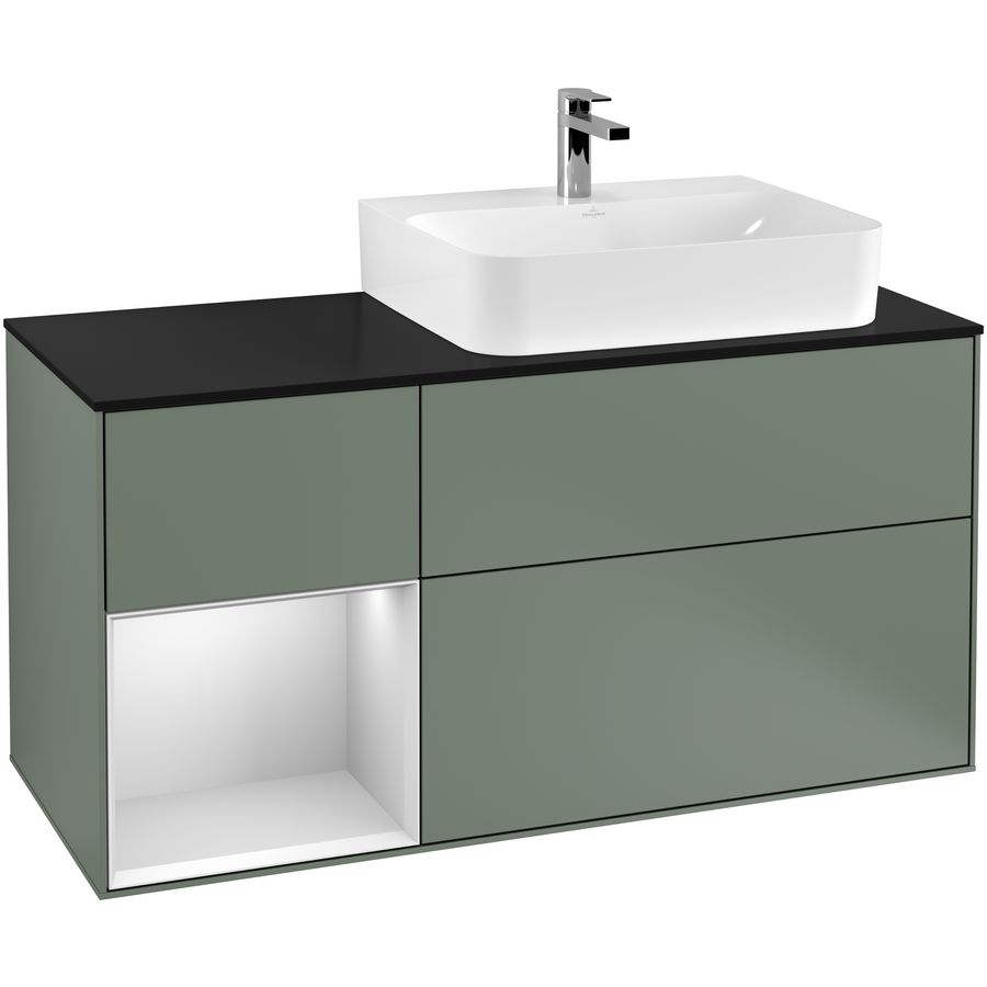 Wastafelonderkast Finion 1200x603x501mm Olive Matt Lacquer F142MTGM