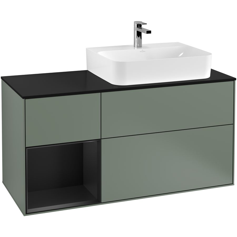 Wastafelonderkast Finion 1200x603x501mm Olive Matt Lacquer F142PDGM