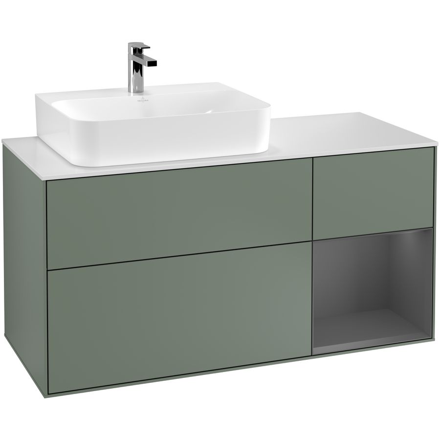 Wastafelonderkast Finion 1200x603x501mm Olive Matt Lacquer F151GKGM