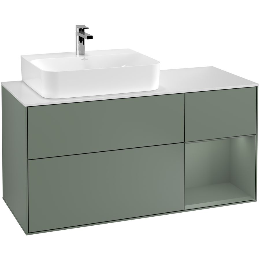 Wastafelonderkast Finion 1200x603x501mm Olive Matt Lacquer F151GMGM