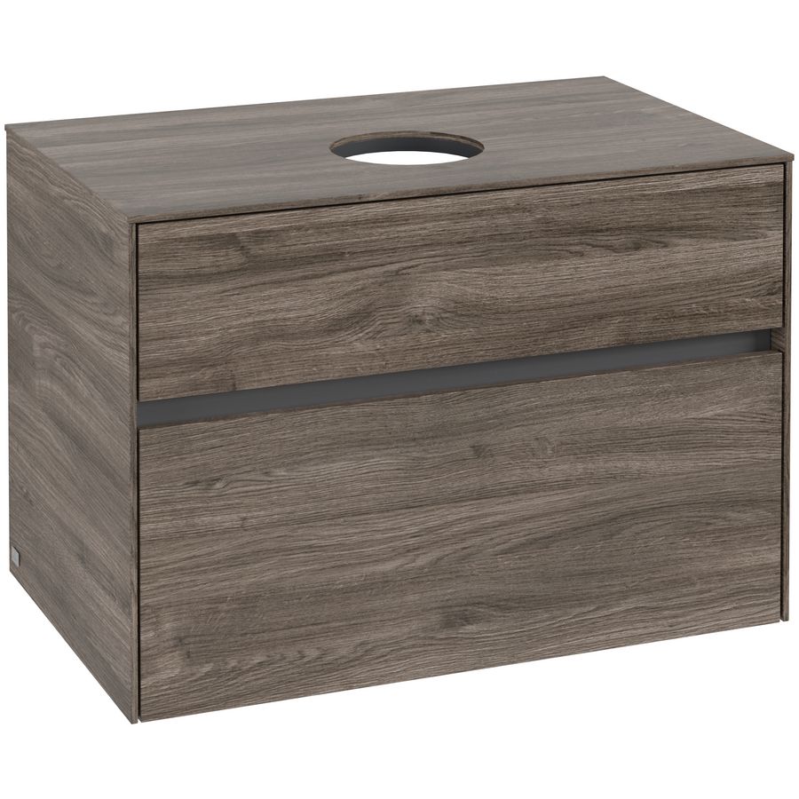Wastafelonderkast Collaro 800x548x500mm Stone Oak C03700RK