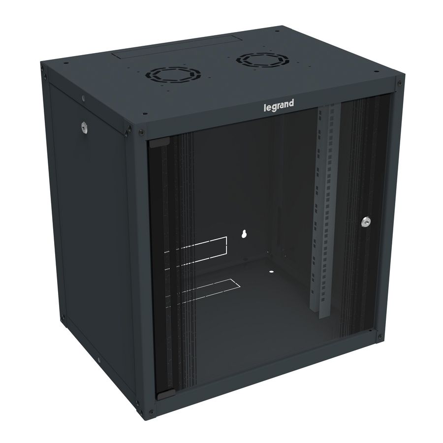 Wandkast 19" 9U 600x400mm plat Linkeo