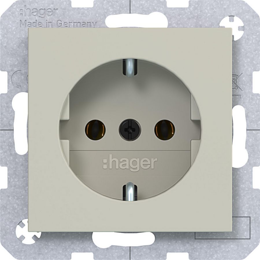 SCHUKO-wandcontactdoos schroef lift klemmen A.x/C.x pebble mat