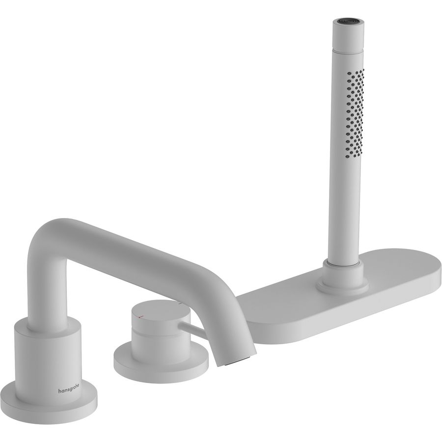 Tecturis S 3-gats 1-hendel badrandkraan en slangbox mat wit