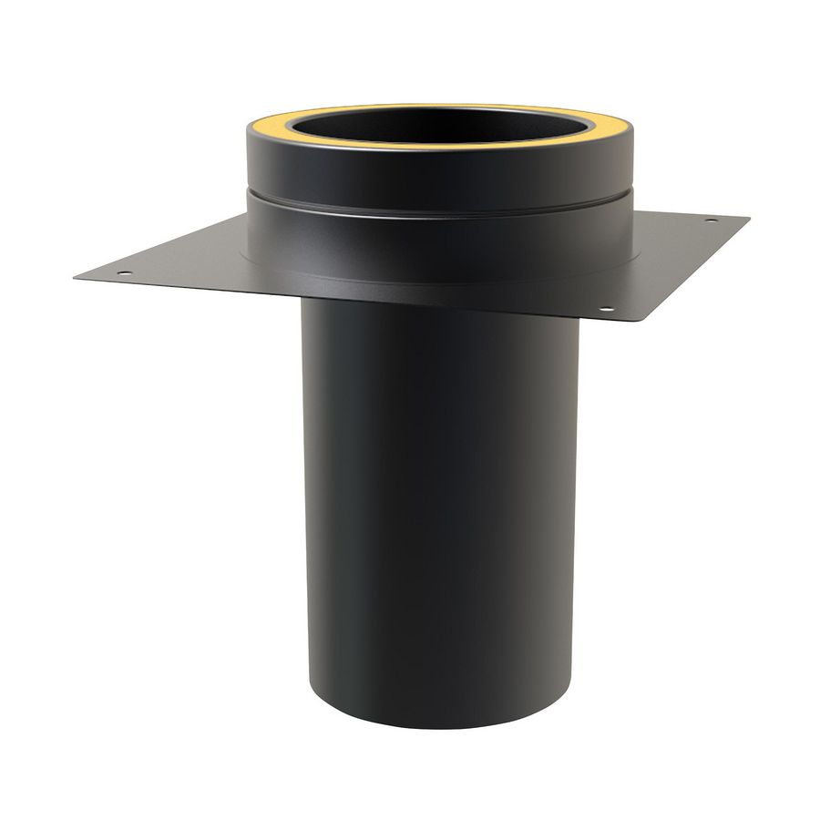 DW Ø250mm Schouwplaat+ aansluiting zwart