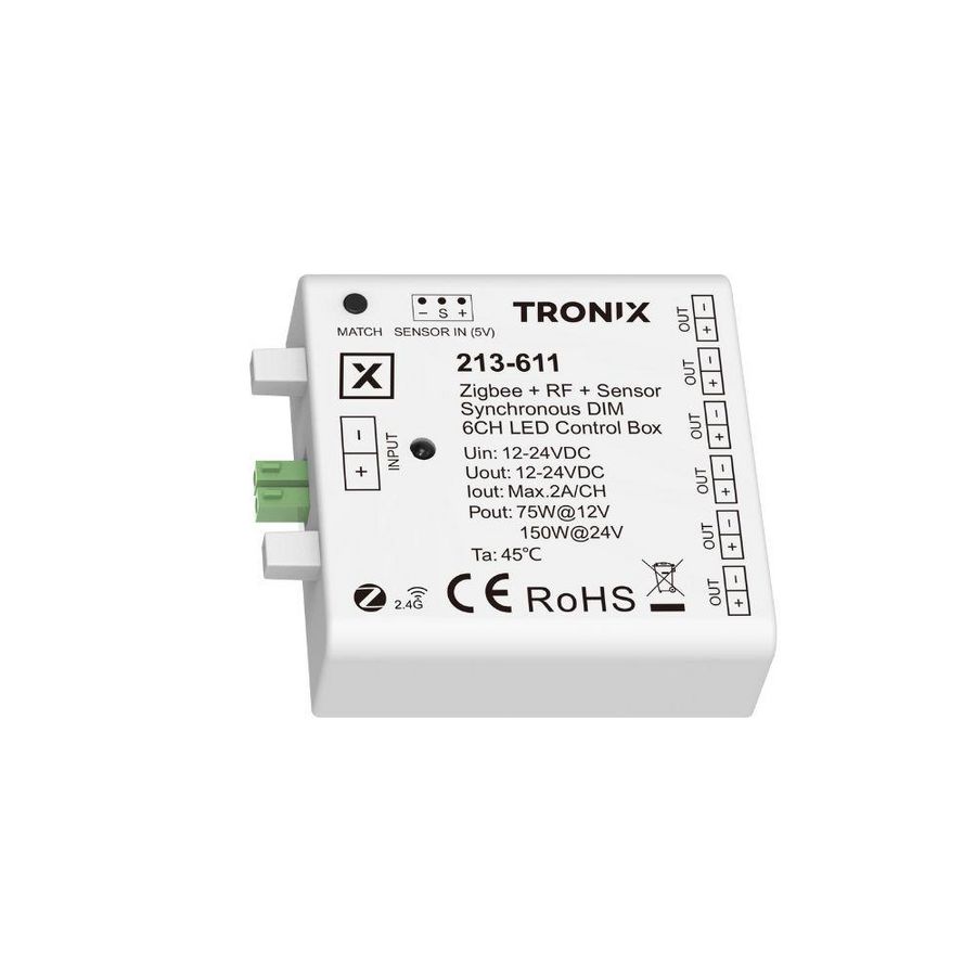 Easy/sensor connect controller Zigbee 6 uitgangen