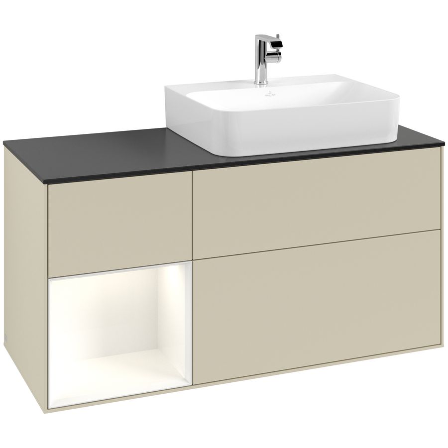 Wastafelonderkast Finion 1200x603x501mm S.Grey Matt Lacquer G142GFHJ