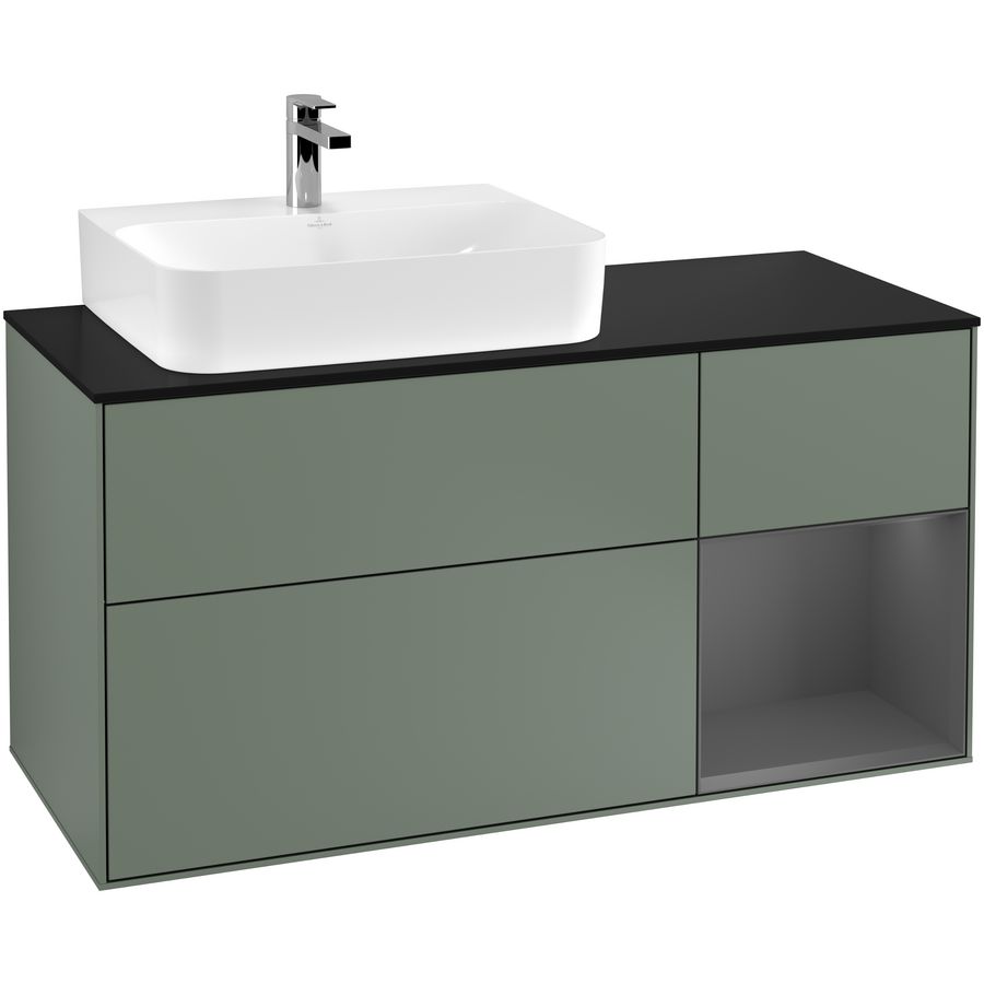 Wastafelonderkast Finion 1200x603x501mm Olive Matt Lacquer F152GKGM