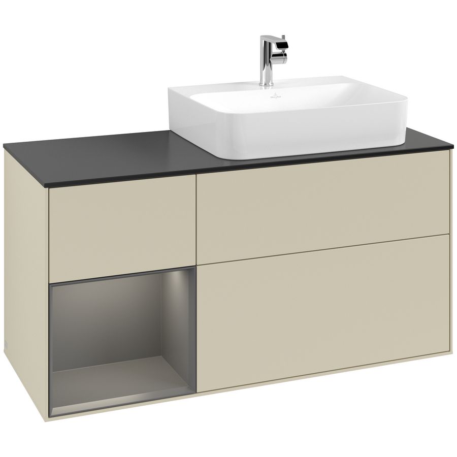 Wastafelonderkast Finion 1200x603x501mm S.Grey Matt Lacquer G142GKHJ