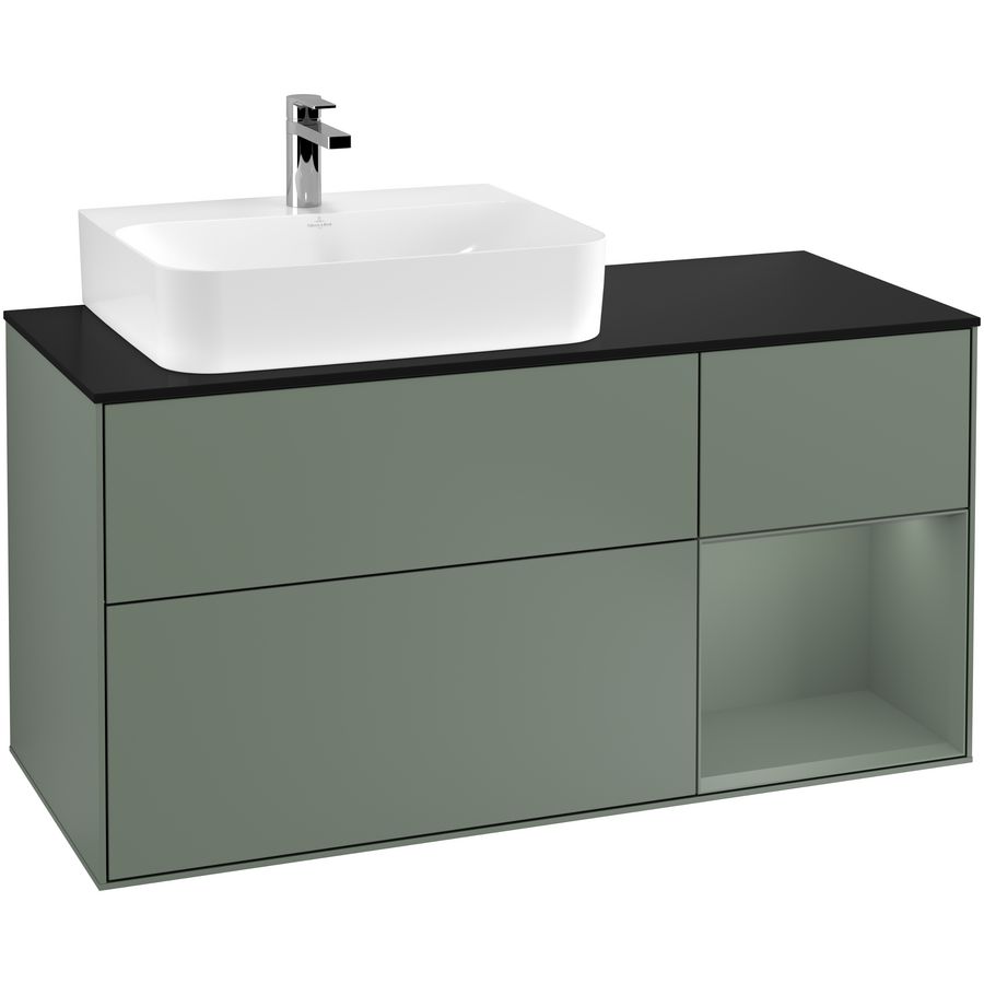 Wastafelonderkast Finion 1200x603x501mm Olive Matt Lacquer F152GMGM