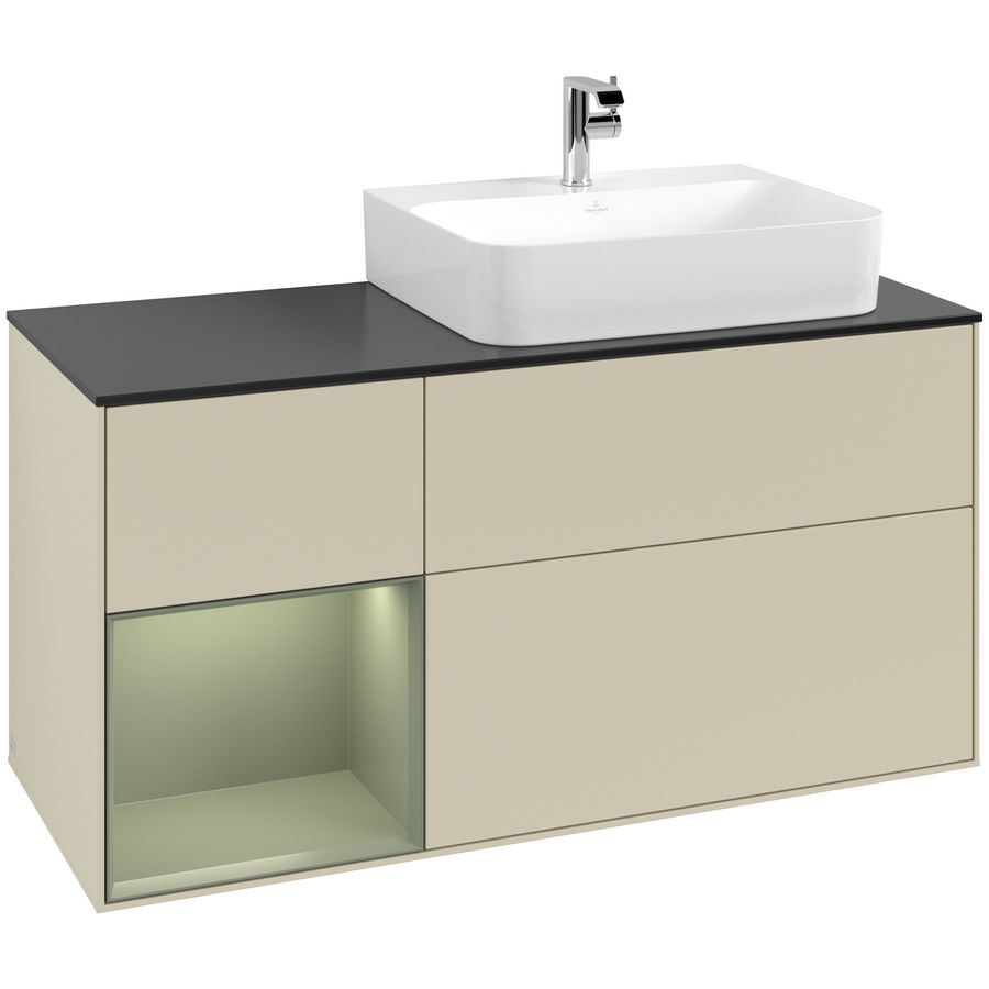 Wastafelonderkast Finion 1200x603x501mm S.Grey Matt Lacquer G142GMHJ