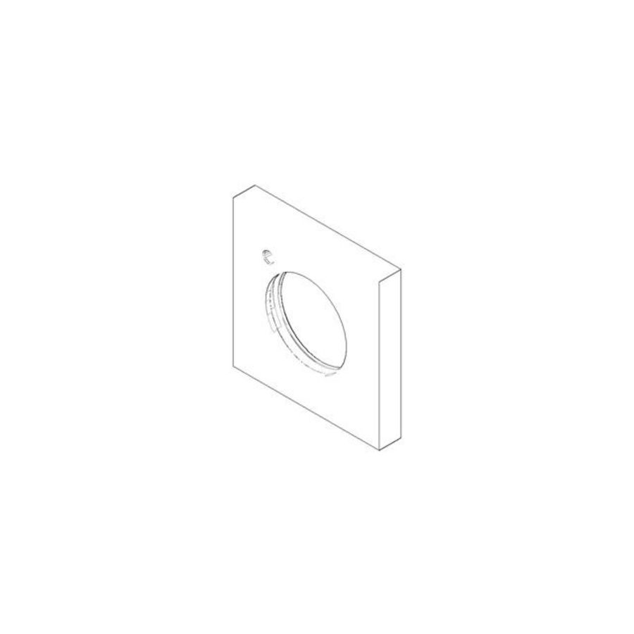 Rozet 60x60x9x33,2mm chr
