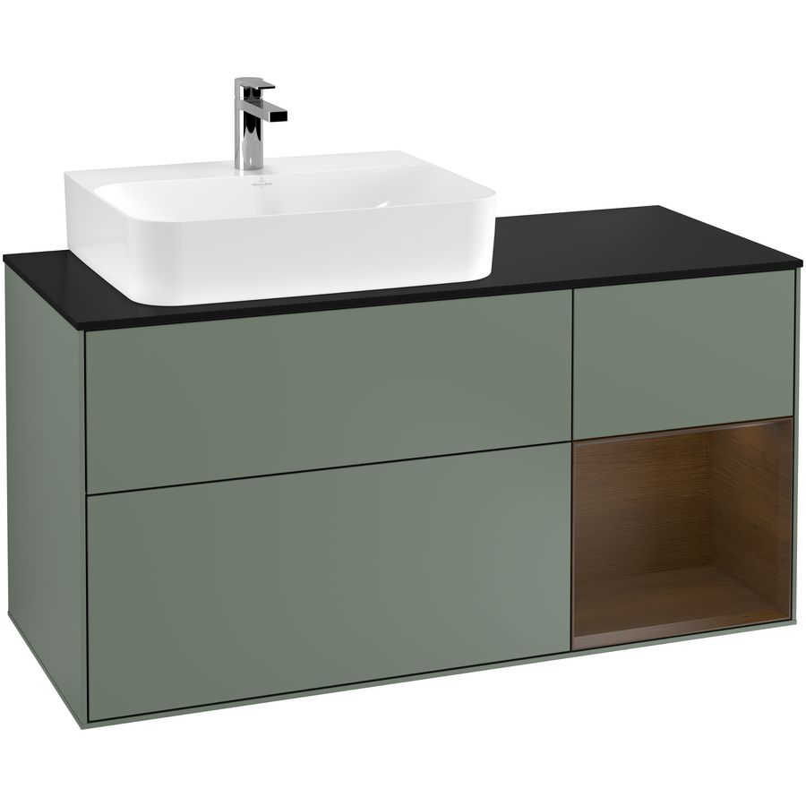 Wastafelonderkast Finion 1200x603x501mm Olive Matt Lacquer F152GNGM