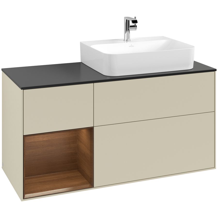 Wastafelonderkast Finion 1200x603x501mm S.Grey Matt Lacquer G142GNHJ