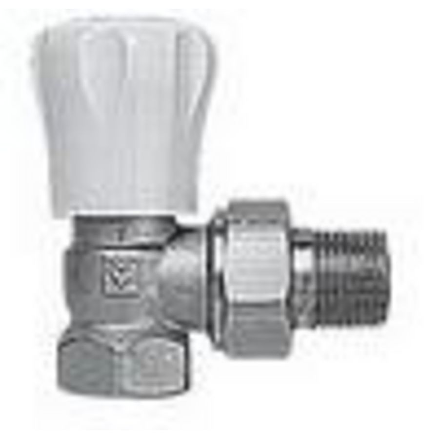 Radiatorafsluiter handbediend GP haaks 3/4" wit