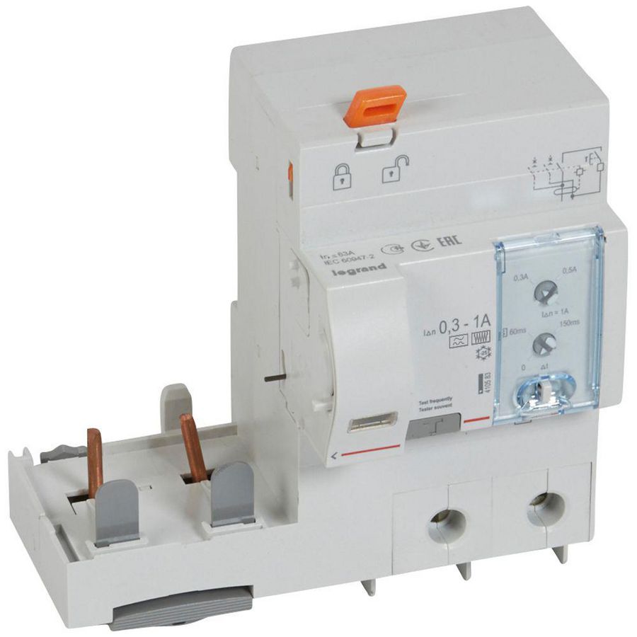Aardlekblok 2-polig 63A 300/1000mA F DX3 DIN
