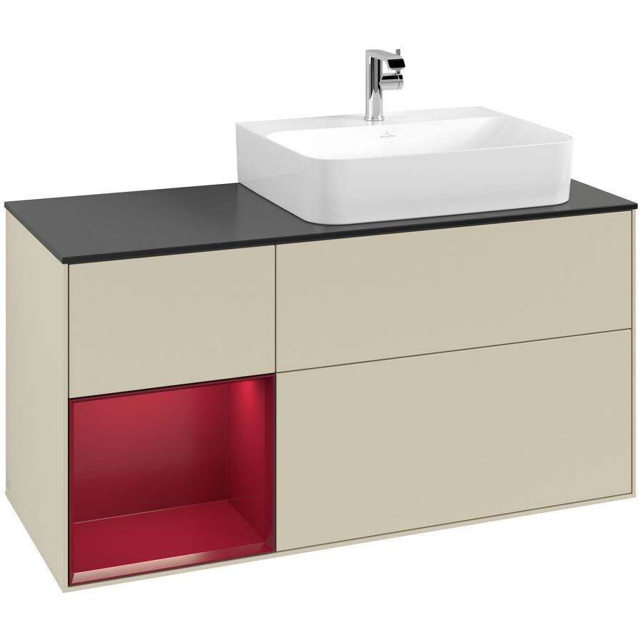 Wastafelonderkast Finion 1200x603x501mm S.Grey Matt Lacquer G142HBHJ