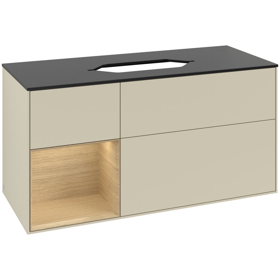 Wastafelonderkast Finion 1200x603x501mm S.Grey Matt Lacquer G702PCHJ