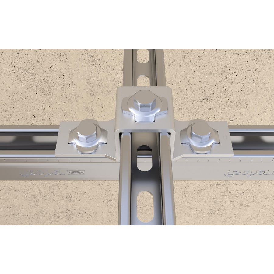 Doorsteekverbinder PFCN 41 rvs A4 VVE=25