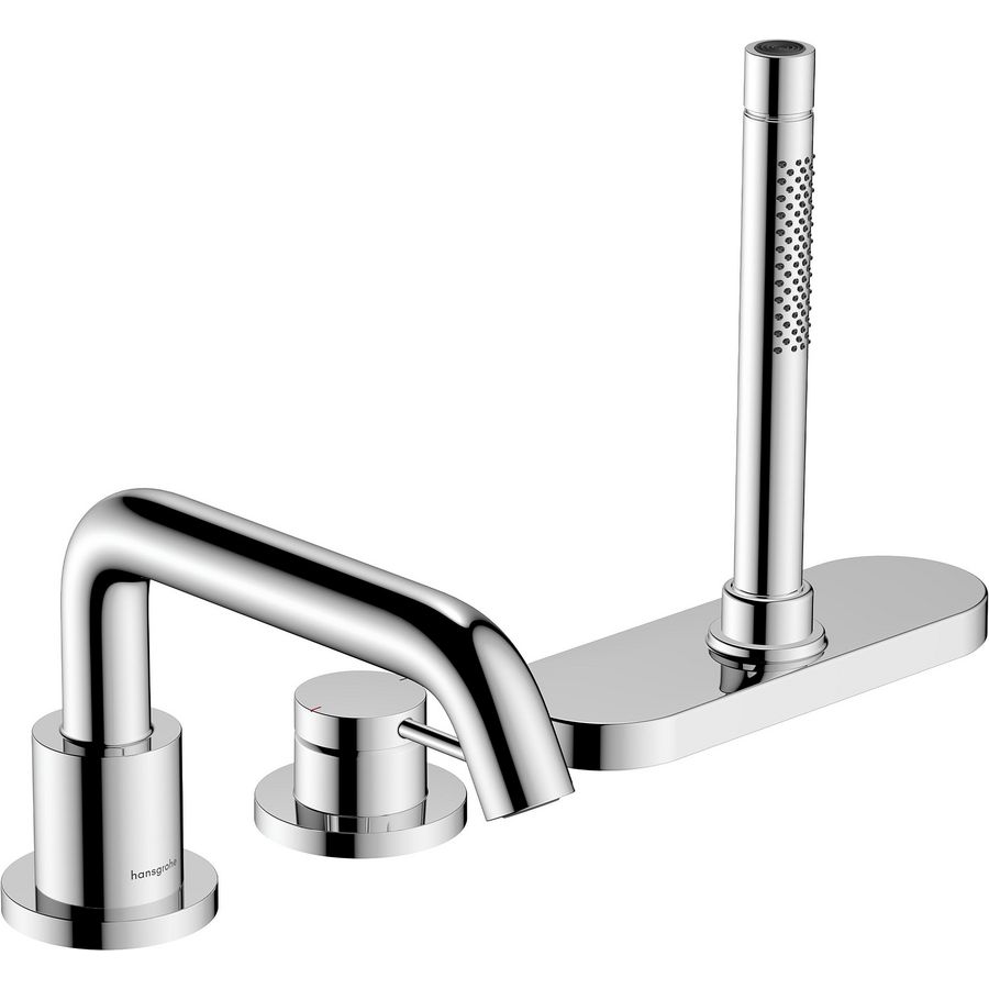 Tecturis S 3-gats 1-hendel badrandkraan en slangbox chroom